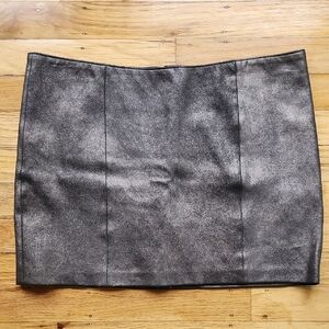 Haute Hippie Metallic Leather Mini Skirt